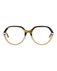 Chloé Womens Round/Oval Havana Havana Transparent Fashion Designer Eyewear