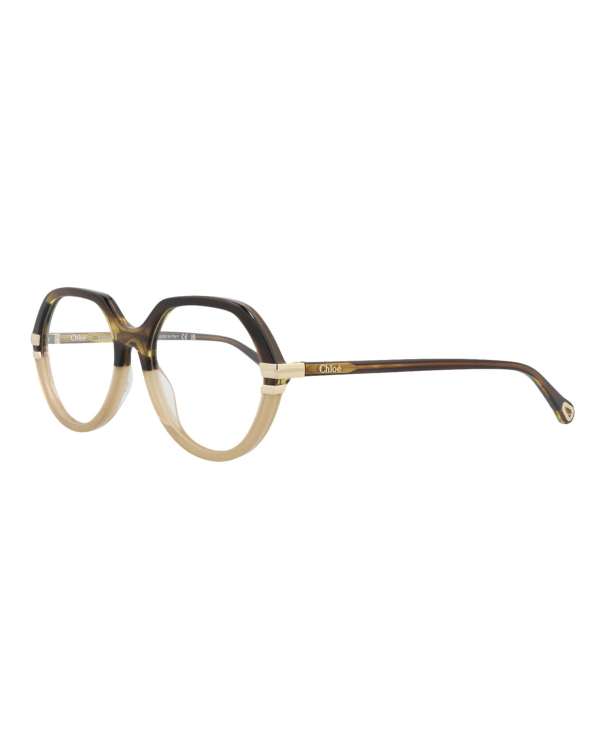 Chloé Womens Round/Oval Havana Havana Transparent Fashion Designer Eyewear