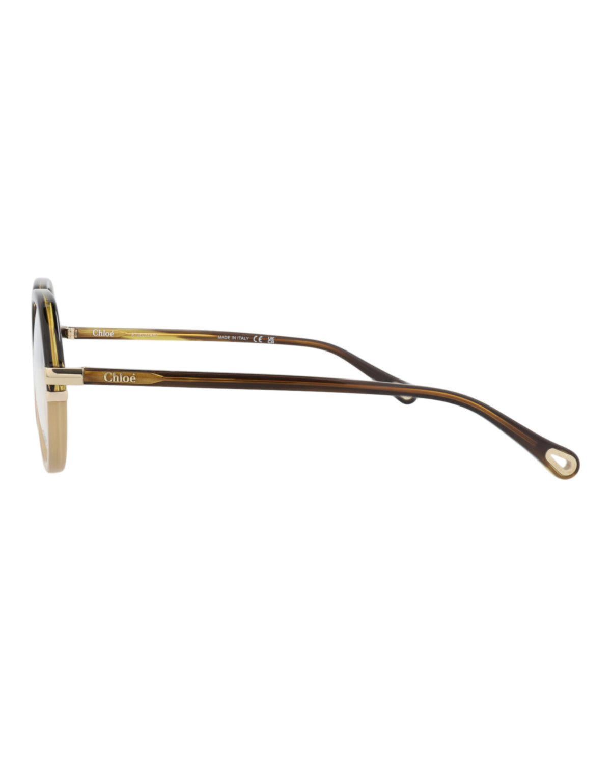 Chloé Womens Round/Oval Havana Havana Transparent Fashion Designer Eyewear