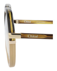 Chloé Womens Round/Oval Havana Havana Transparent Fashion Designer Eyewear