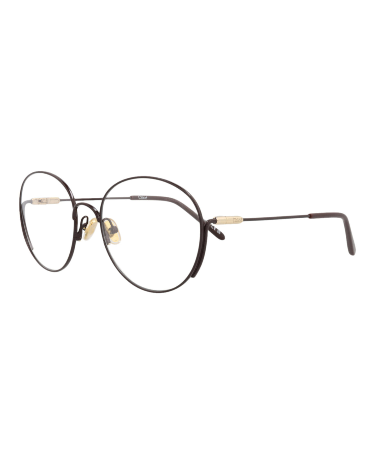 Chloé Womens Round/Oval Burgundy Burgundy Transparent Fashion Designer Eyewear