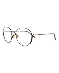 Chloé Womens Round/Oval Burgundy Burgundy Transparent Fashion Designer Eyewear