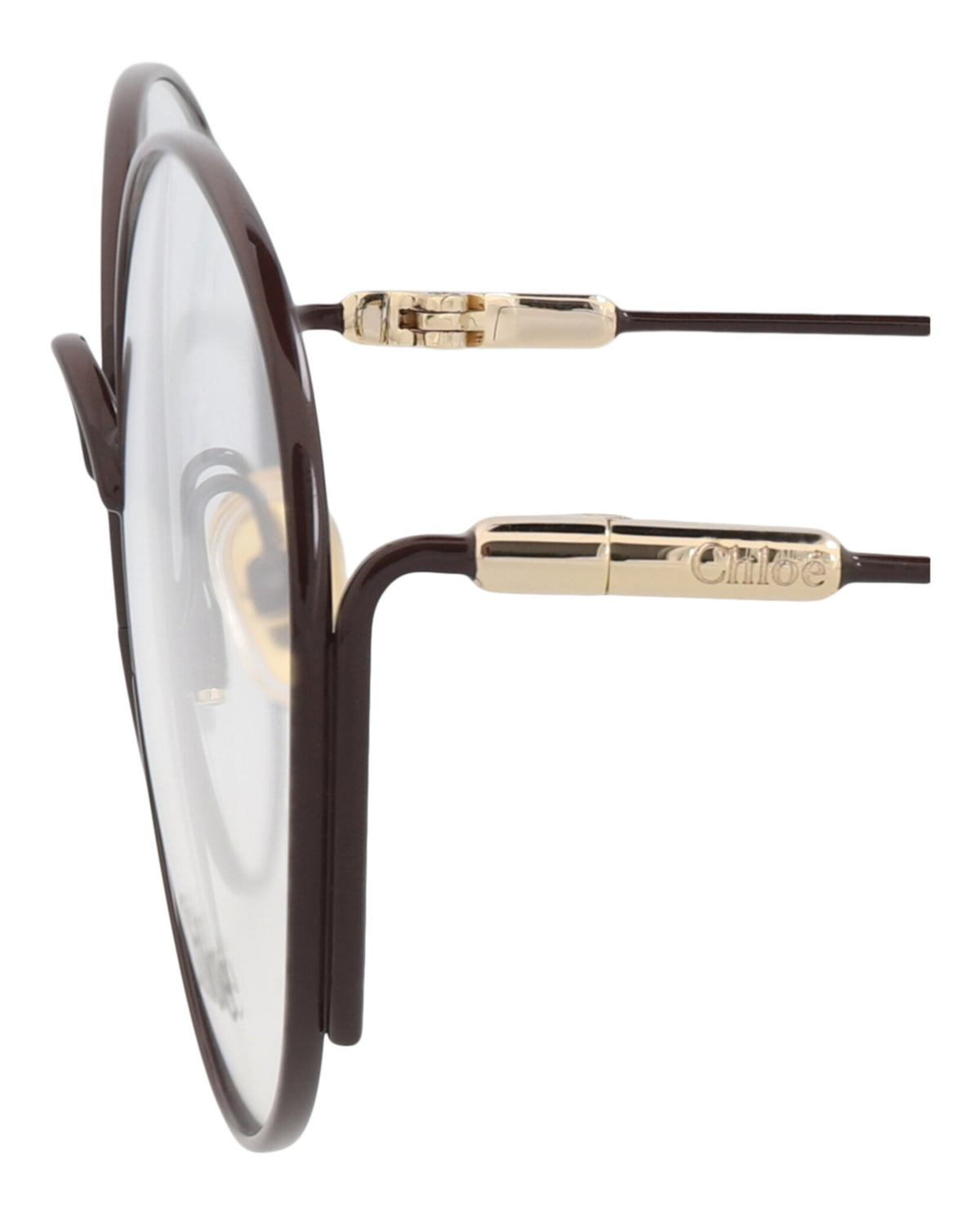 Chloé Womens Round/Oval Burgundy Burgundy Transparent Fashion Designer Eyewear