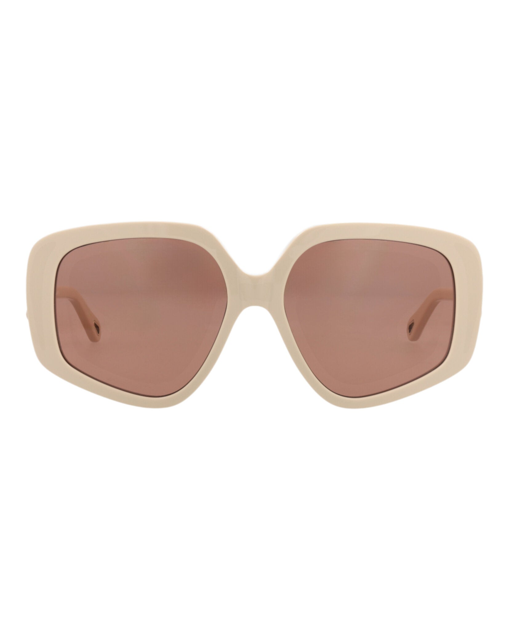 Chloé Chloé Womens Square/Rectangle Ivory Ivory Red Fashion Designer Eyewear