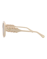 Chloé Chloé Womens Square/Rectangle Ivory Ivory Red Fashion Designer Eyewear