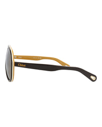 Chloé Chloé Womens Aviator Brown Brown Bronze Fashion Designer Eyewear
