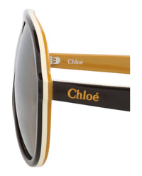 Chloé Chloé Womens Aviator Brown Brown Bronze Fashion Designer Eyewear