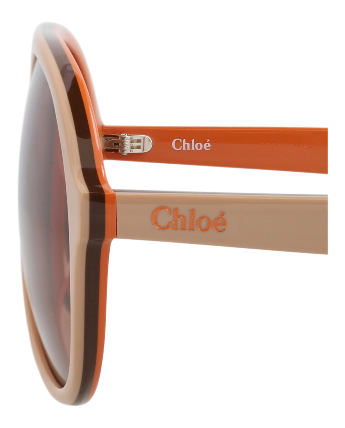 Chloé Womens Aviator Beige Beige Red Fashion Designer Eyewear