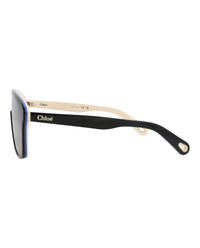 Chloé Womens Aviator Black Black Silver Fashion Designer Eyewear