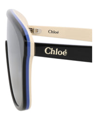 Chloé Womens Aviator Black Black Silver Fashion Designer Eyewear