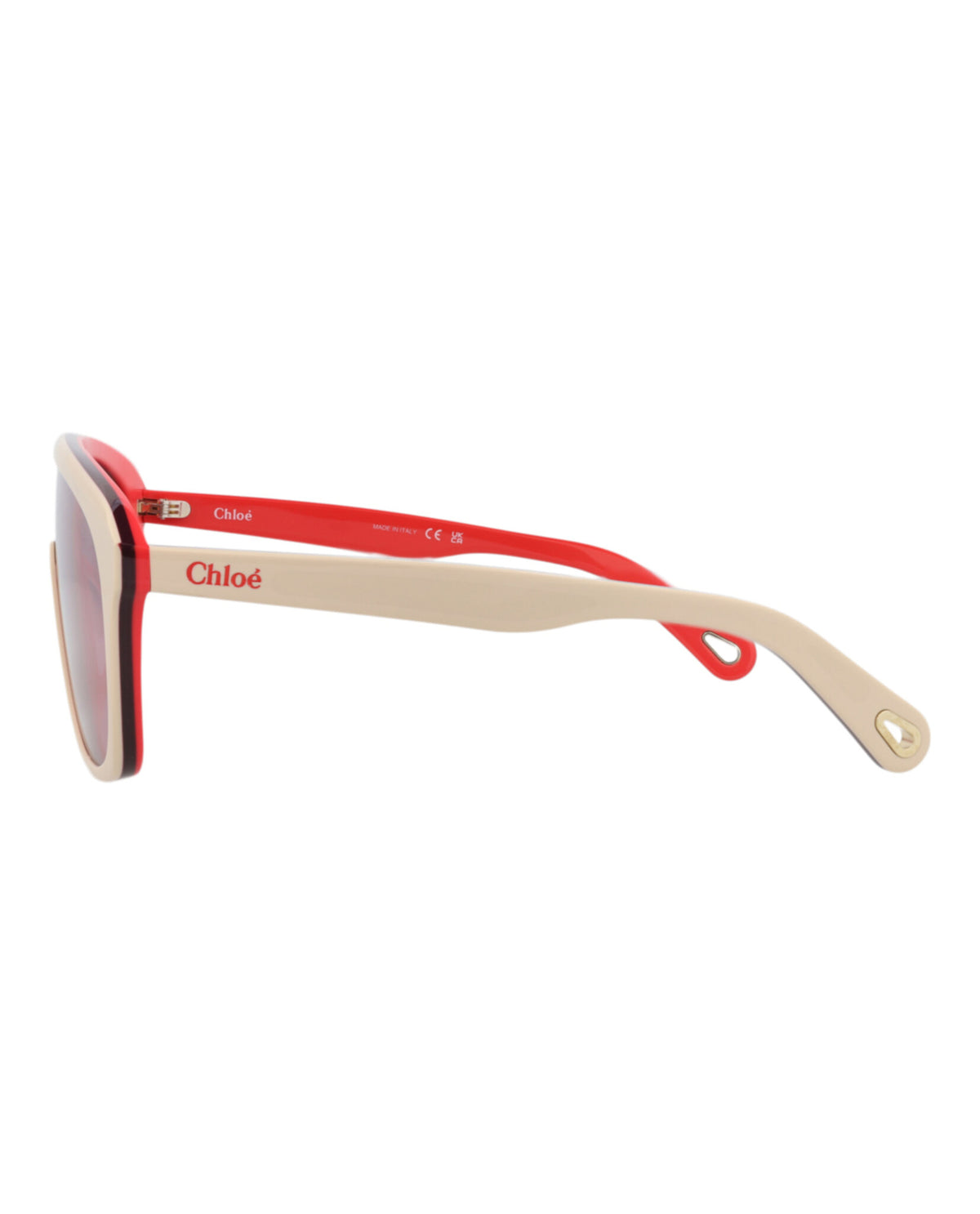 Chloé Womens Aviator Ivory Ivory Pink Fashion Designer Eyewear