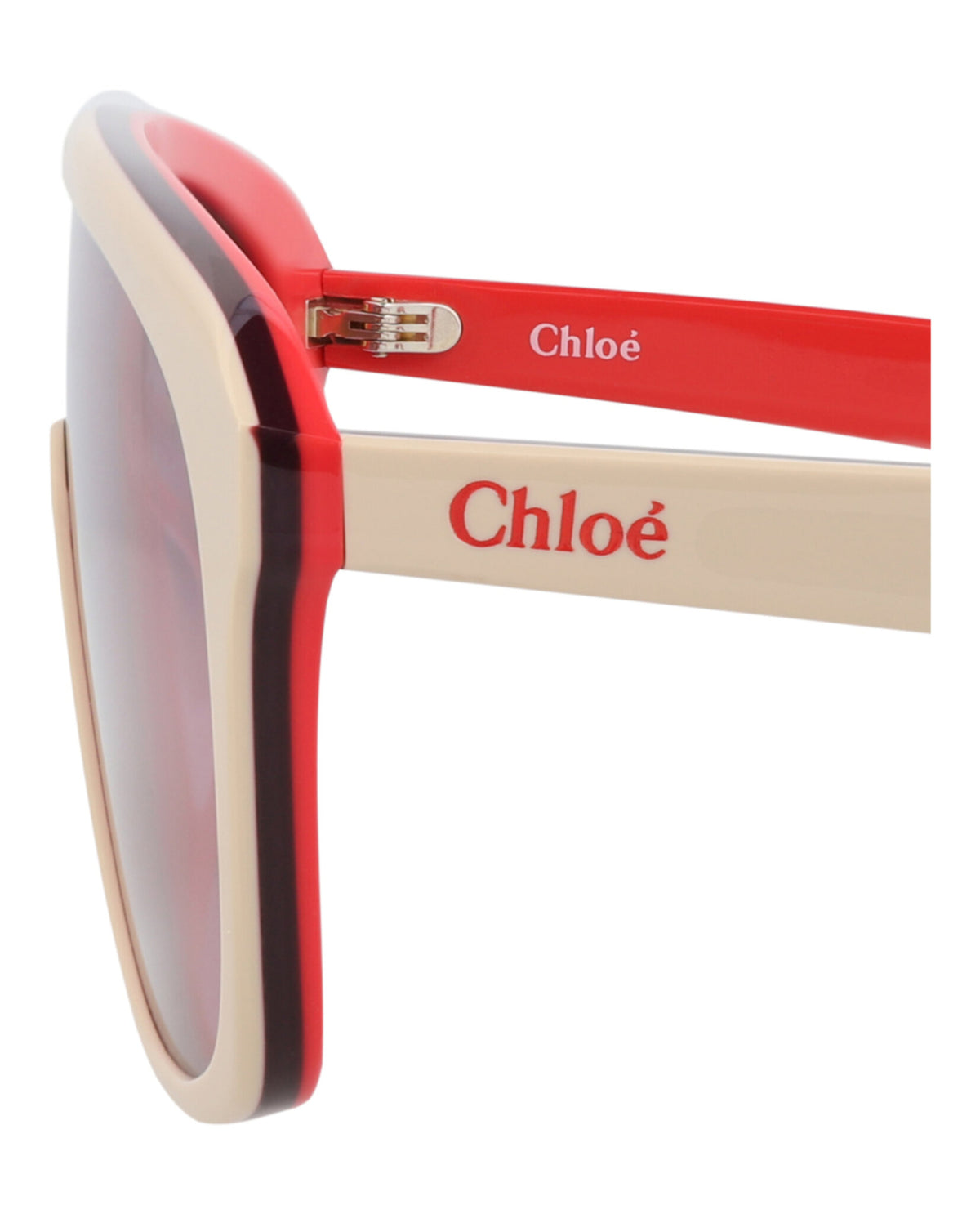 Chloé Womens Aviator Ivory Ivory Pink Fashion Designer Eyewear