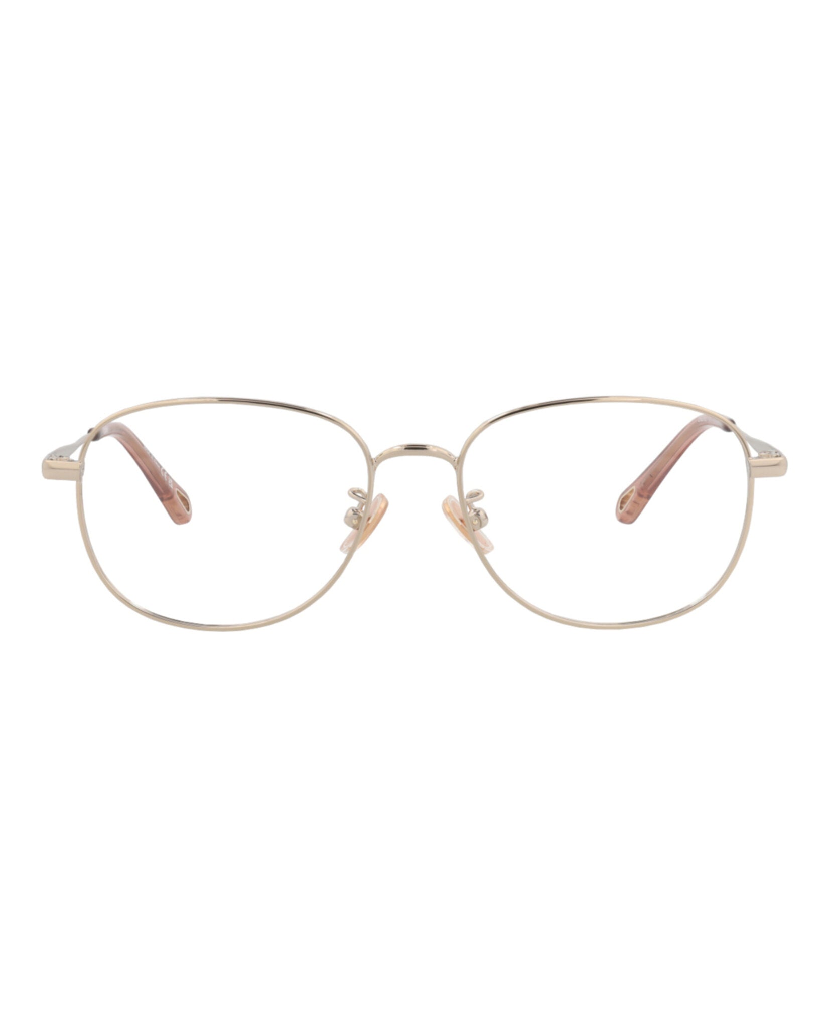 Chloé Womens Round/Oval Gold Gold Transparent Fashion Designer Eyewear
