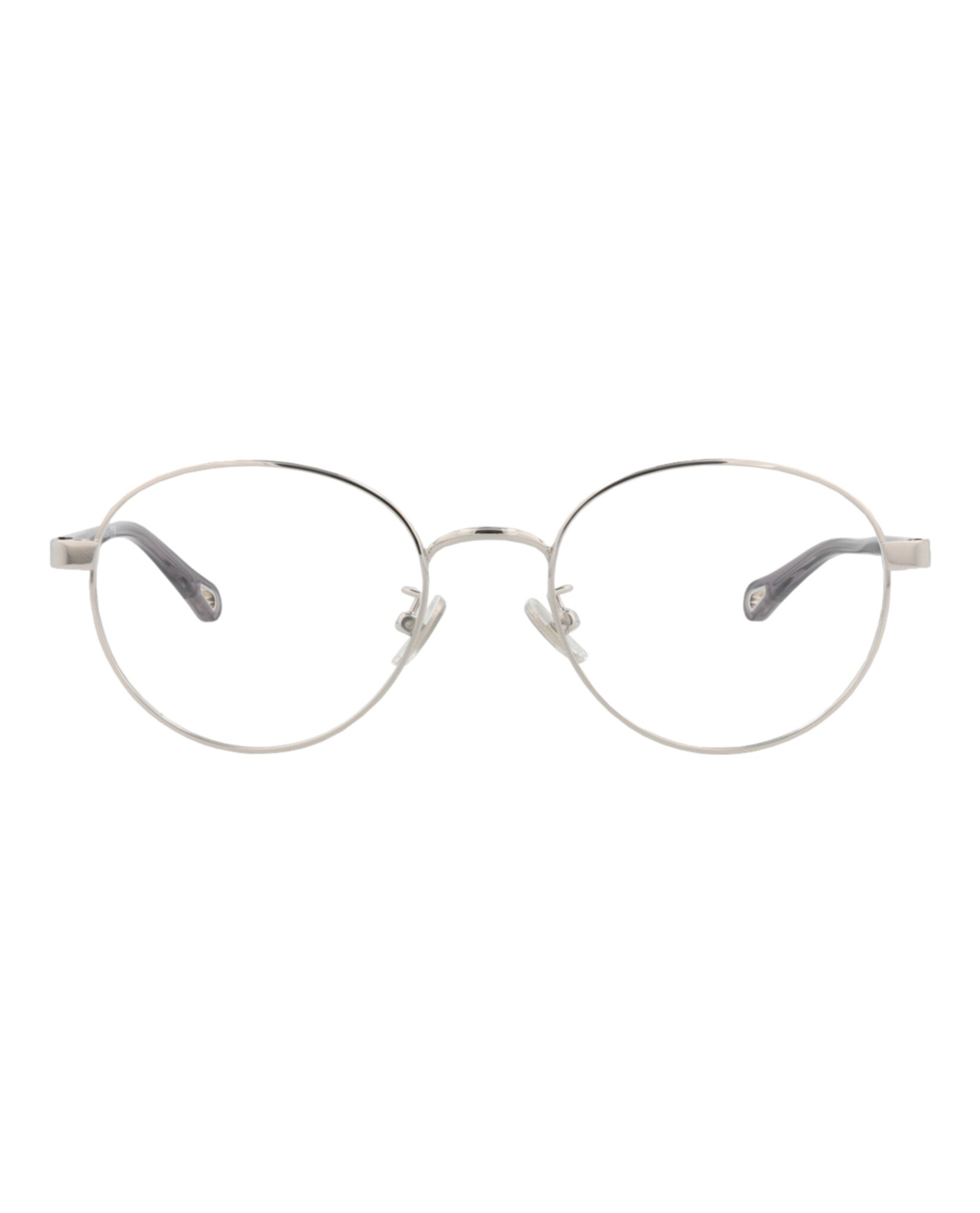 Chloé Womens Round/Oval Silver Grey Transparent Fashion Designer Eyewear