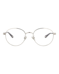 Chloé Womens Round/Oval Silver Grey Transparent Fashion Designer Eyewear