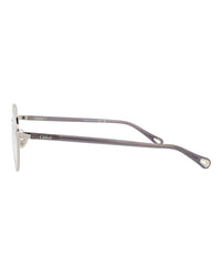 Chloé Womens Round/Oval Silver Grey Transparent Fashion Designer Eyewear