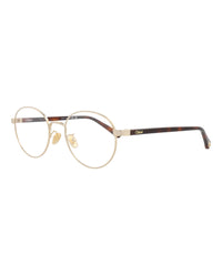 Chloé Womens Round/Oval Gold Havana Transparent Fashion Designer Eyewear