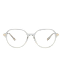 Chloé Chloé Womens Round/Oval Grey Gold Transparent Fashion Designer Eyewear