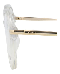 Chloé Chloé Womens Round/Oval Grey Gold Transparent Fashion Designer Eyewear
