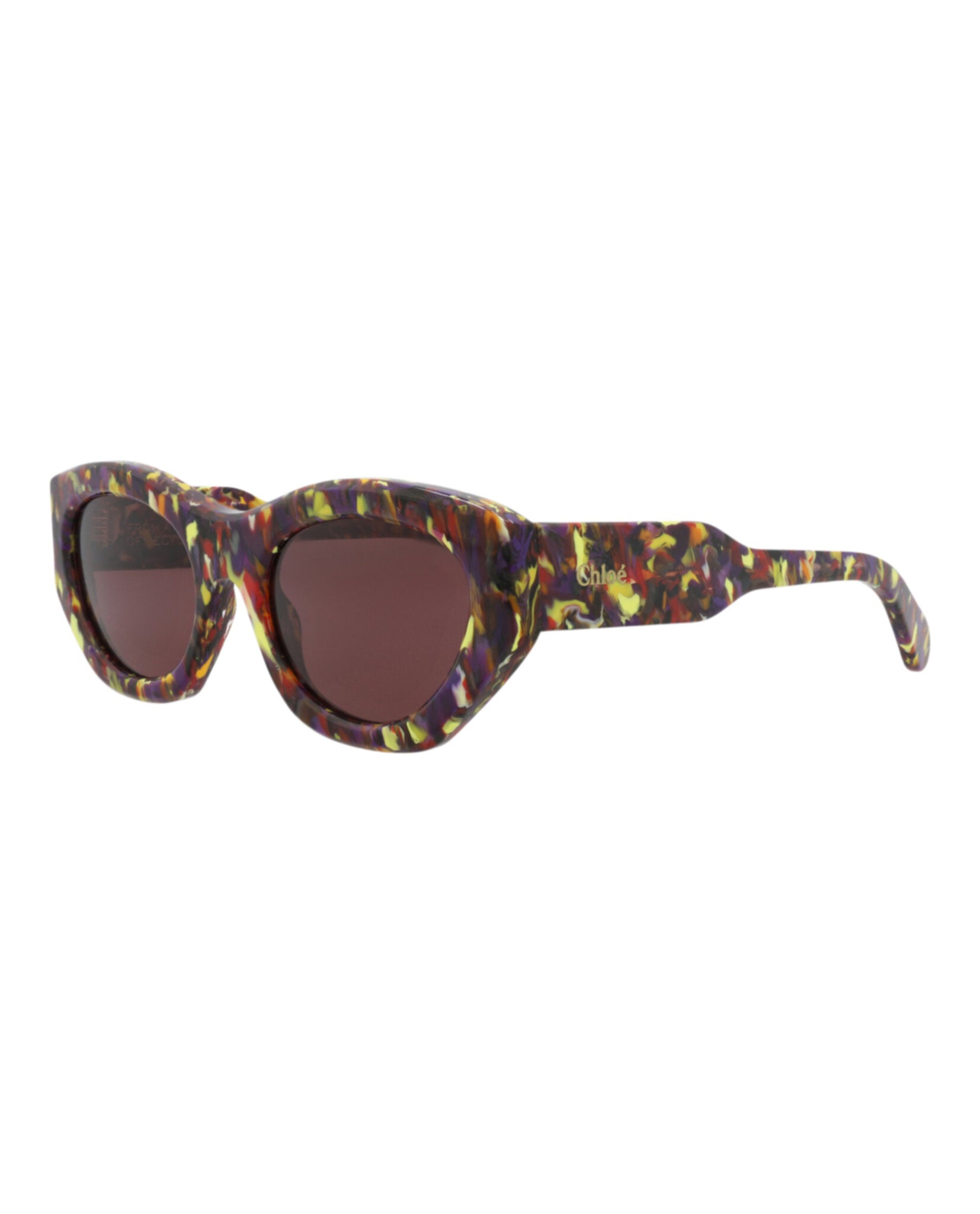 Chloé Womens Cat Eye Violet Violet Violet Fashion Designer Eyewear