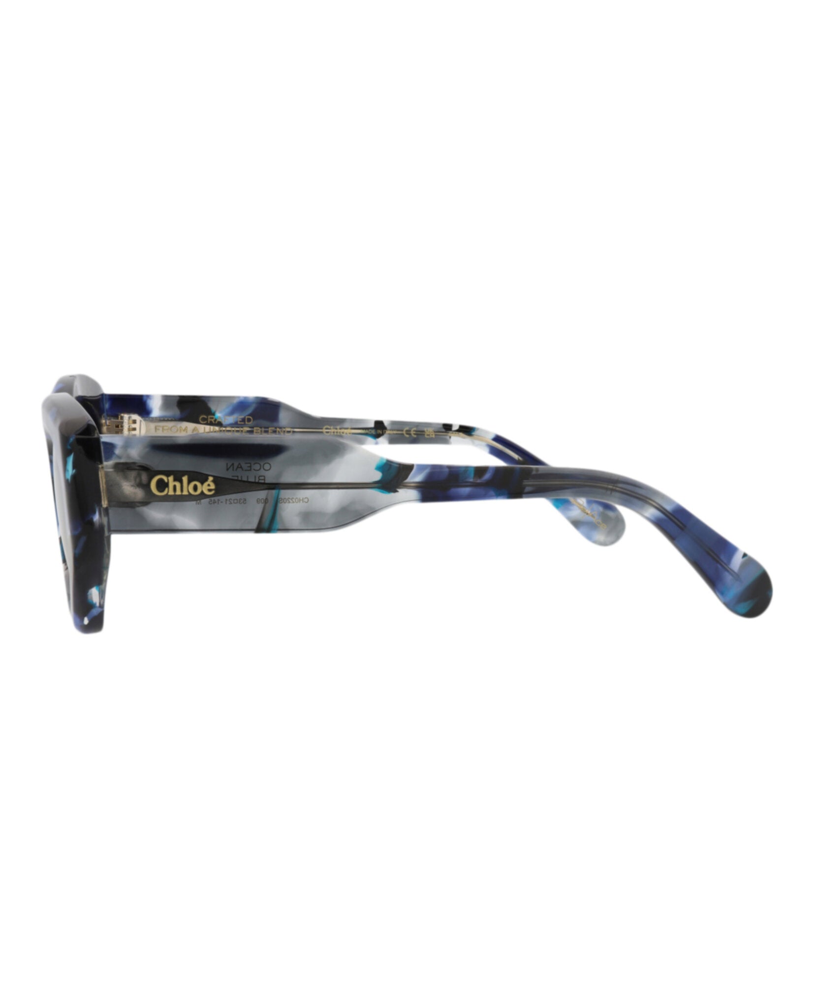 Chloé Womens Cat Eye Blue Blue Grey Fashion Designer Eyewear