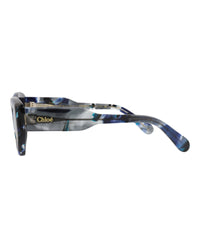 Chloé Womens Cat Eye Blue Blue Grey Fashion Designer Eyewear