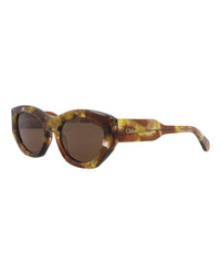 Chloé Womens Cat Eye Havana Havana Brown Fashion Designer Eyewear