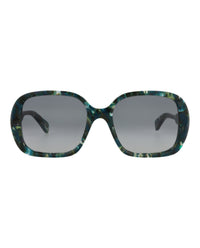 Chloé Chloé Womens Square/Rectangle Green Green Grey Fashion Designer Eyewear