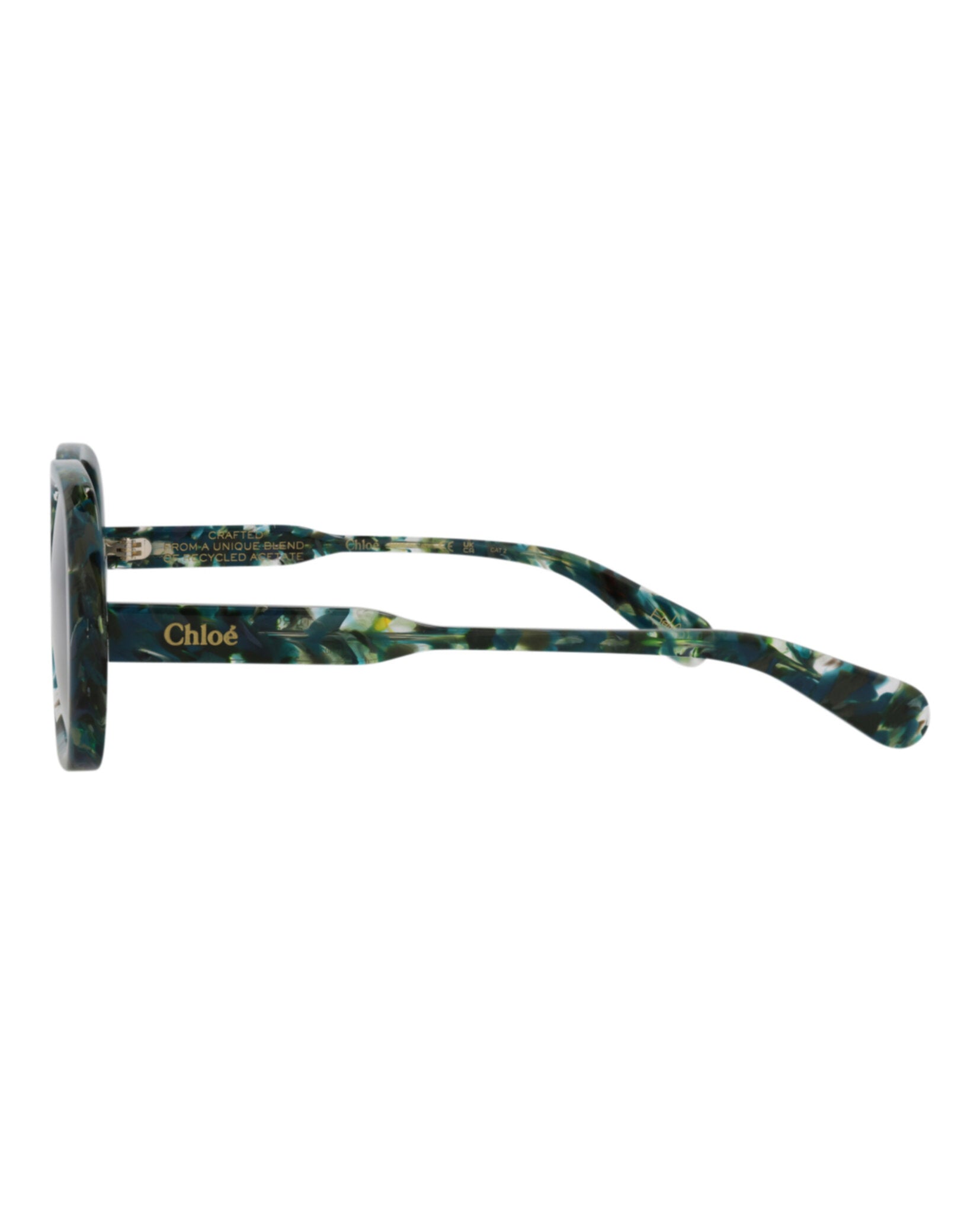 Chloé Chloé Womens Square/Rectangle Green Green Grey Fashion Designer Eyewear