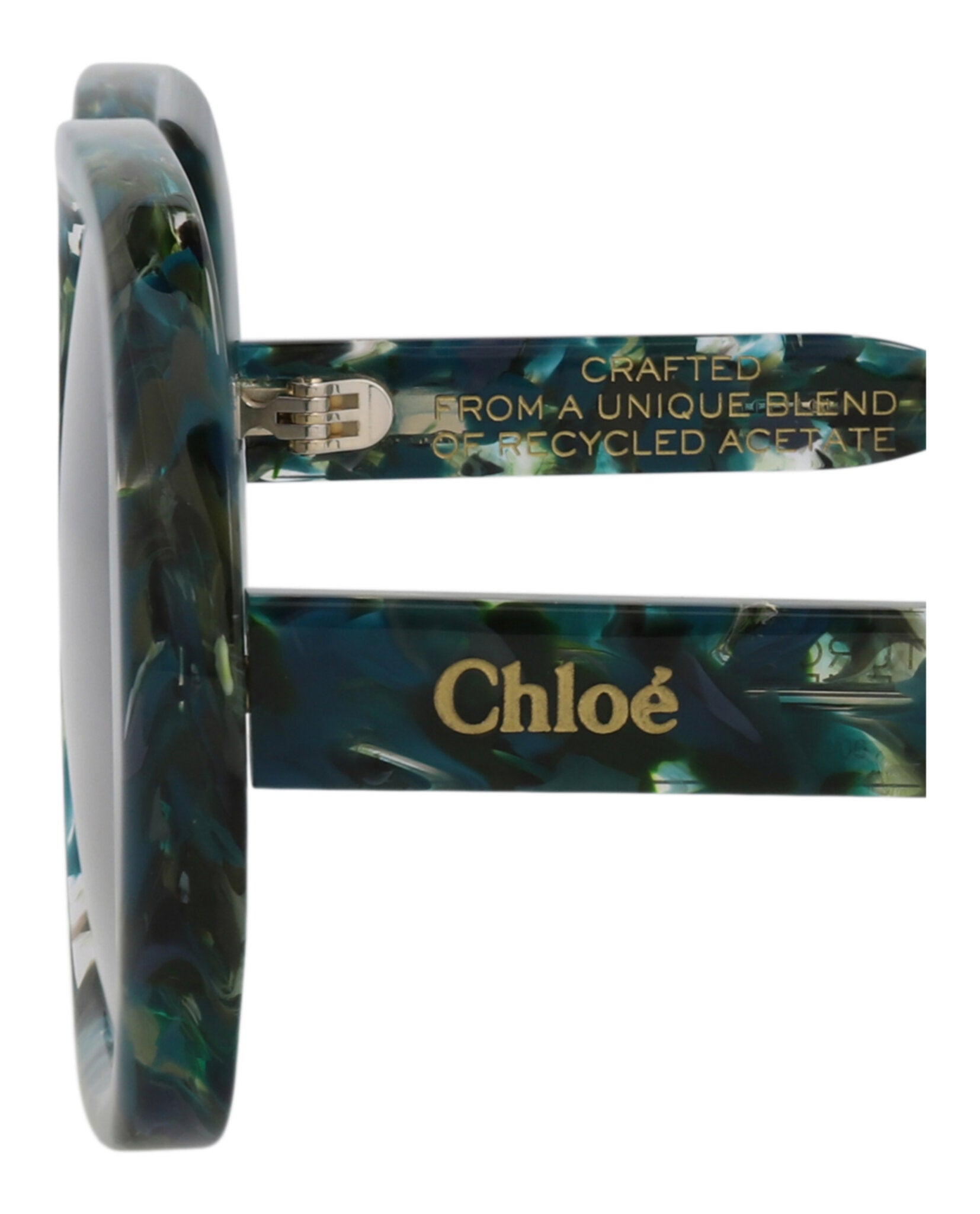 Chloé Chloé Womens Square/Rectangle Green Green Grey Fashion Designer Eyewear