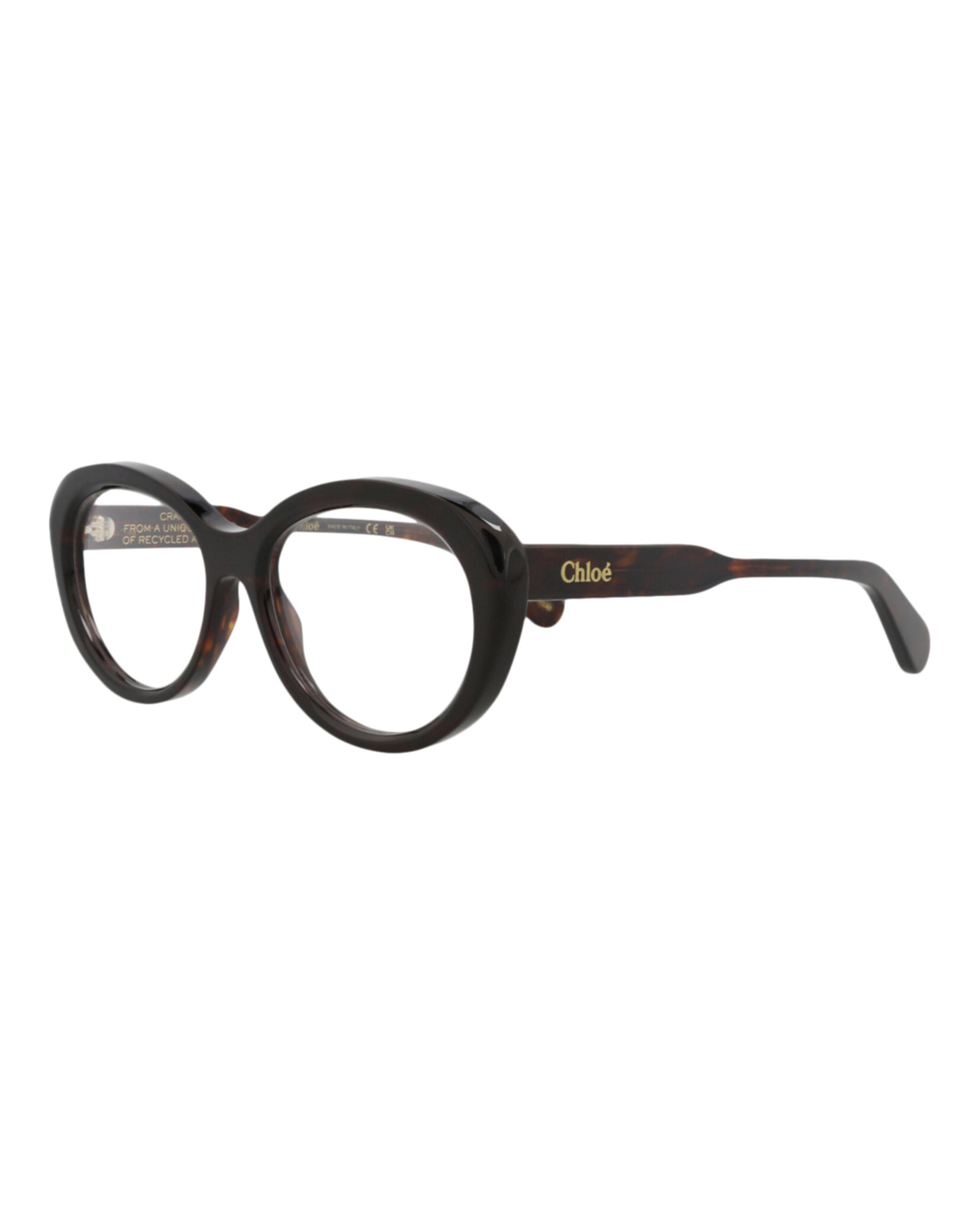 Chloé Womens Cat Eye Havana Havana Transparent Fashion Designer Eyewear
