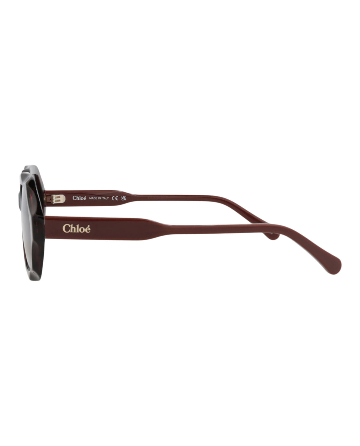 Chloé Womens Square/Rectangle Violet Burgundy Violet Fashion Designer Eyewear