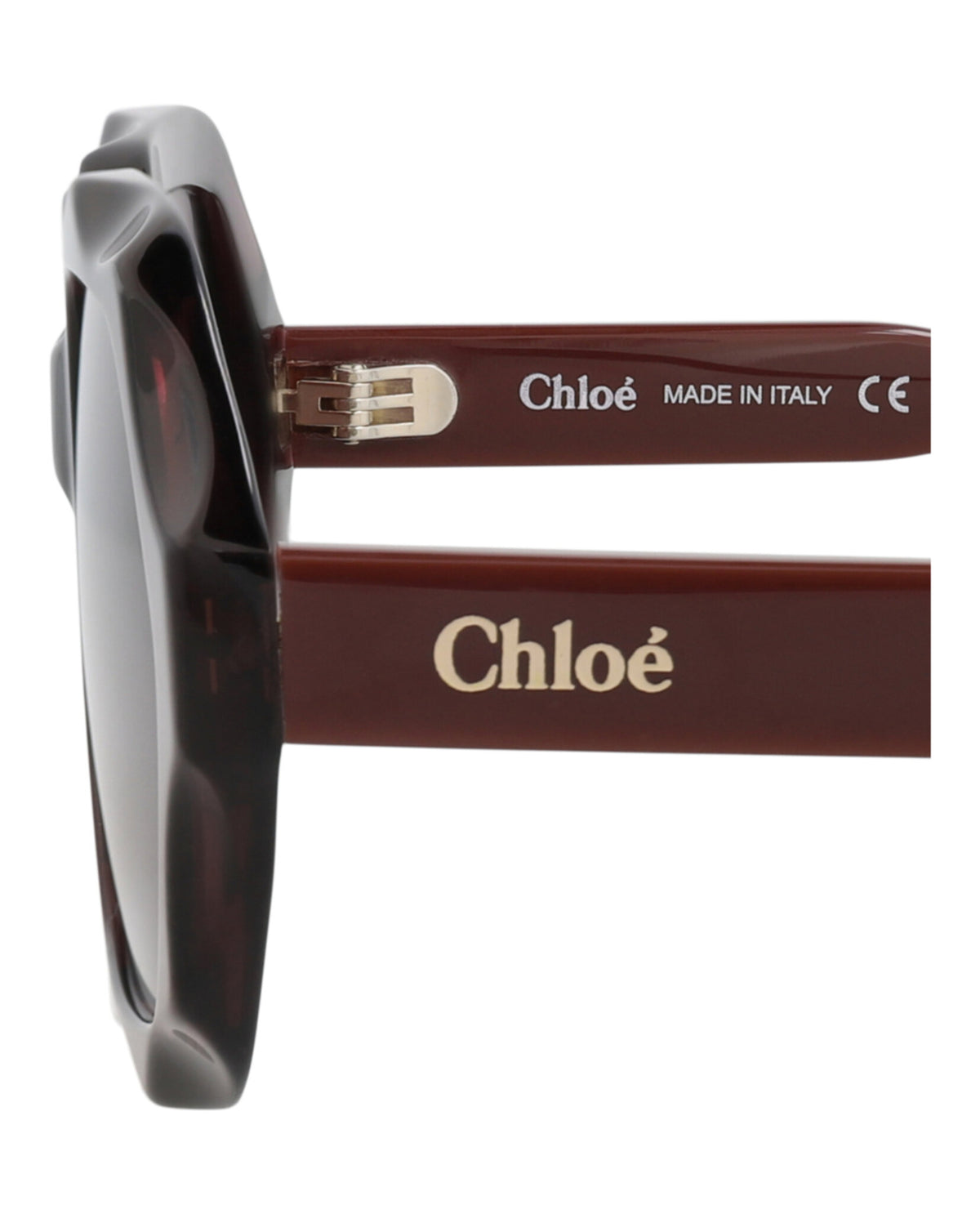 Chloé Womens Square/Rectangle Violet Burgundy Violet Fashion Designer Eyewear