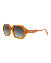 Chloé Womens Square/Rectangle Orange Orange Grey Fashion Designer Eyewear