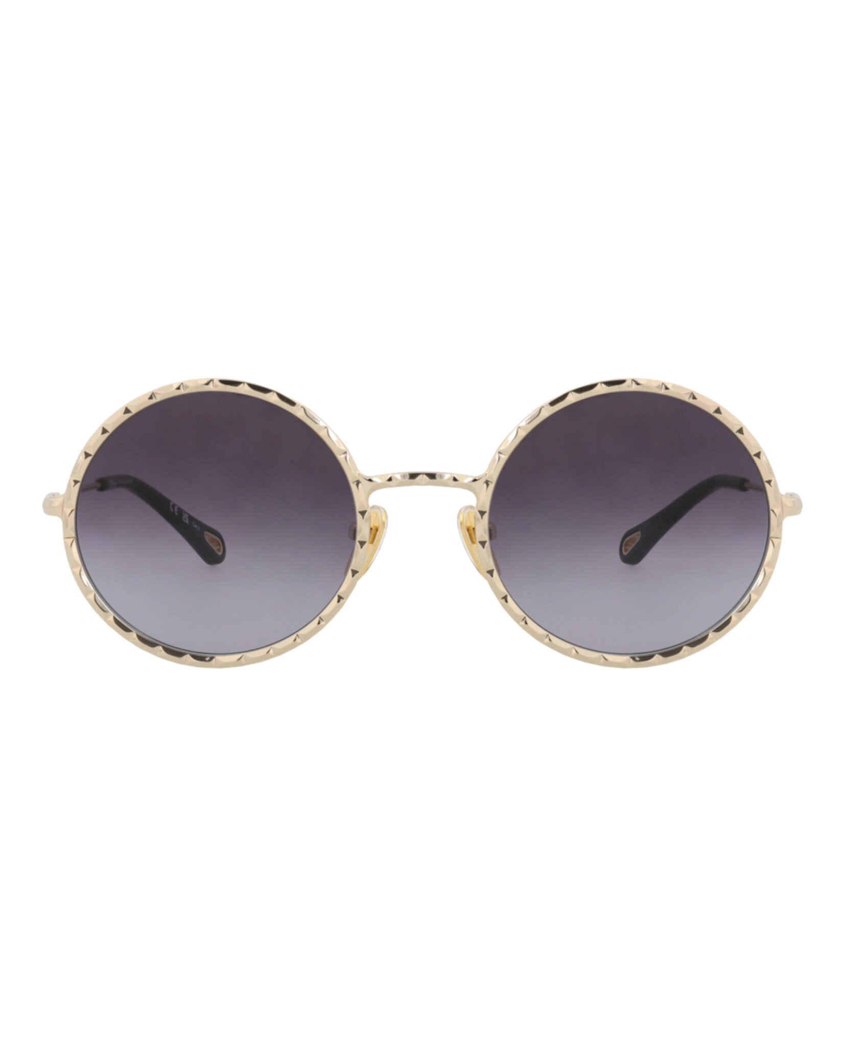 Chloé Chloé Womens Round/Oval Gold Gold Grey Fashion Designer Eyewear