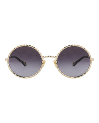 Chloé Chloé Womens Round/Oval Gold Gold Grey Fashion Designer Eyewear