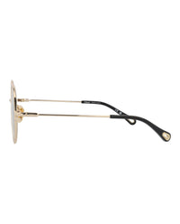 Chloé Chloé Womens Round/Oval Gold Gold Grey Fashion Designer Eyewear