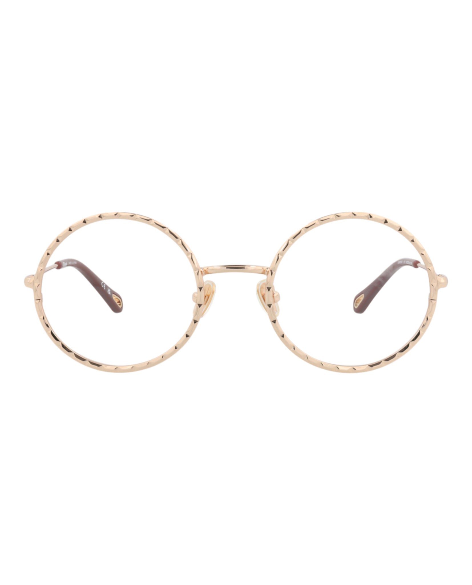 Chloé Chloé Womens Round/Oval Gold Gold Transparent Fashion Designer Eyewear