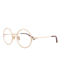 Chloé Chloé Womens Round/Oval Gold Gold Transparent Fashion Designer Eyewear