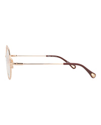 Chloé Chloé Womens Round/Oval Gold Gold Transparent Fashion Designer Eyewear
