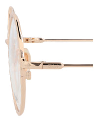 Chloé Chloé Womens Round/Oval Gold Gold Transparent Fashion Designer Eyewear