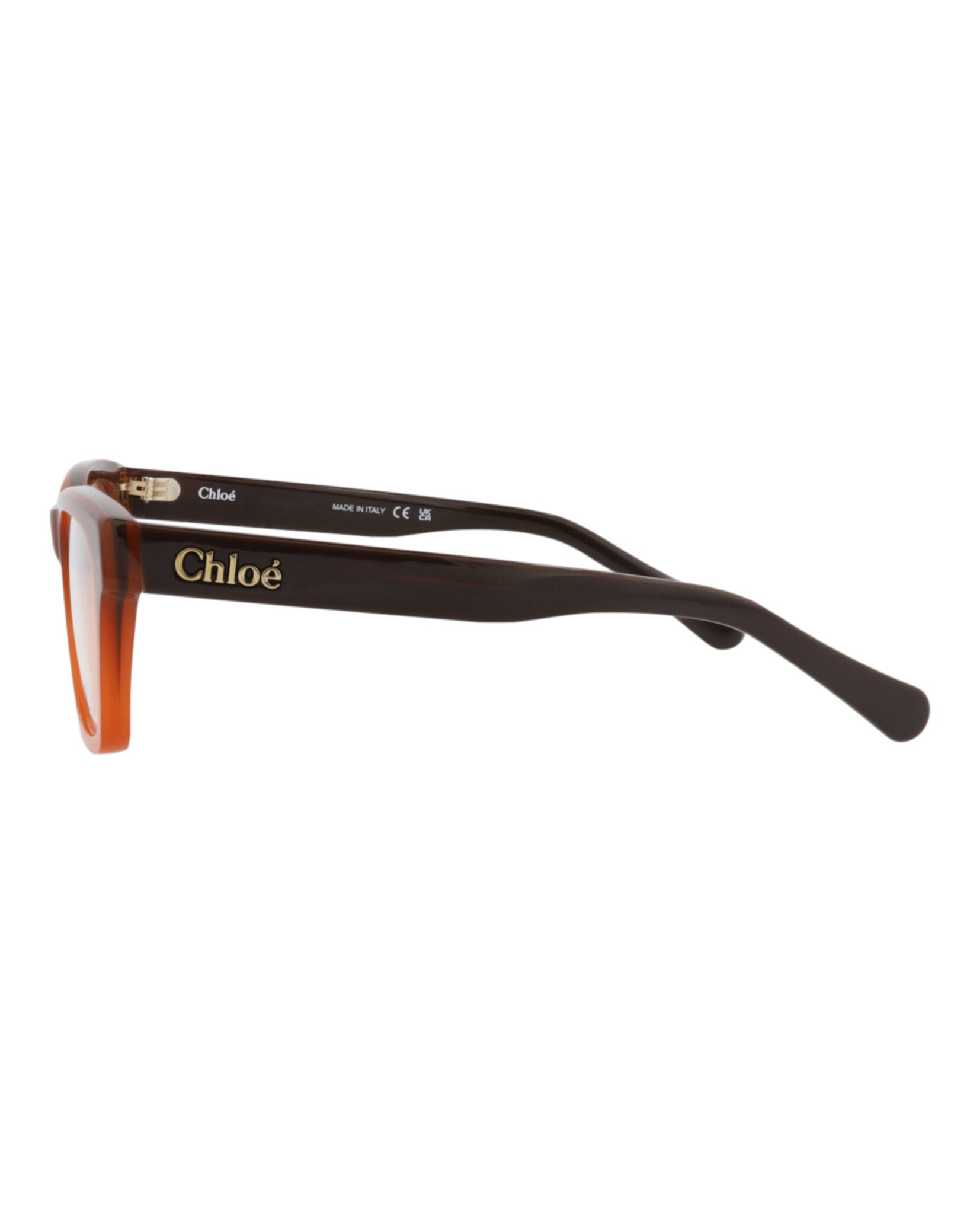 Chloé Womens Square/Rectangle Brown Brown Transparent Fashion Designer Eyewear