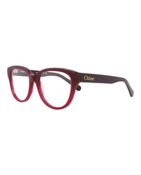 Chloé Womens Cat Eye Burgundy Violet Transparent Fashion Designer Eyewear