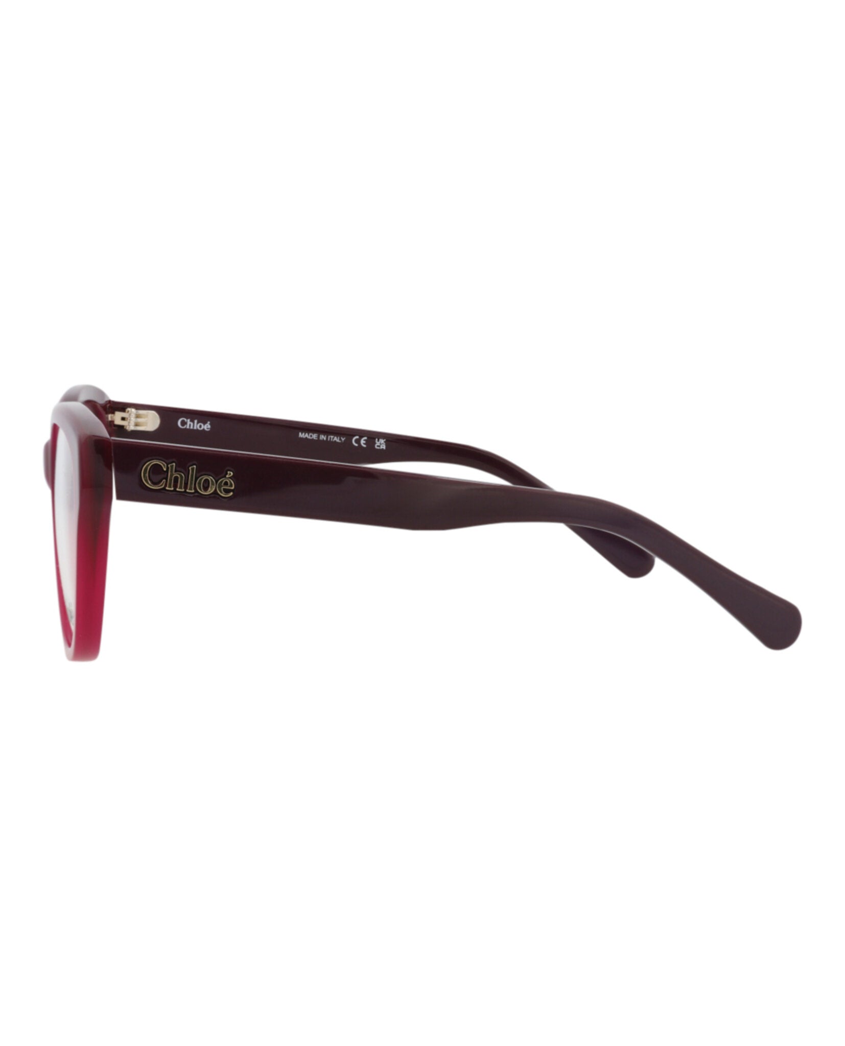 Chloé Womens Cat Eye Burgundy Violet Transparent Fashion Designer Eyewear