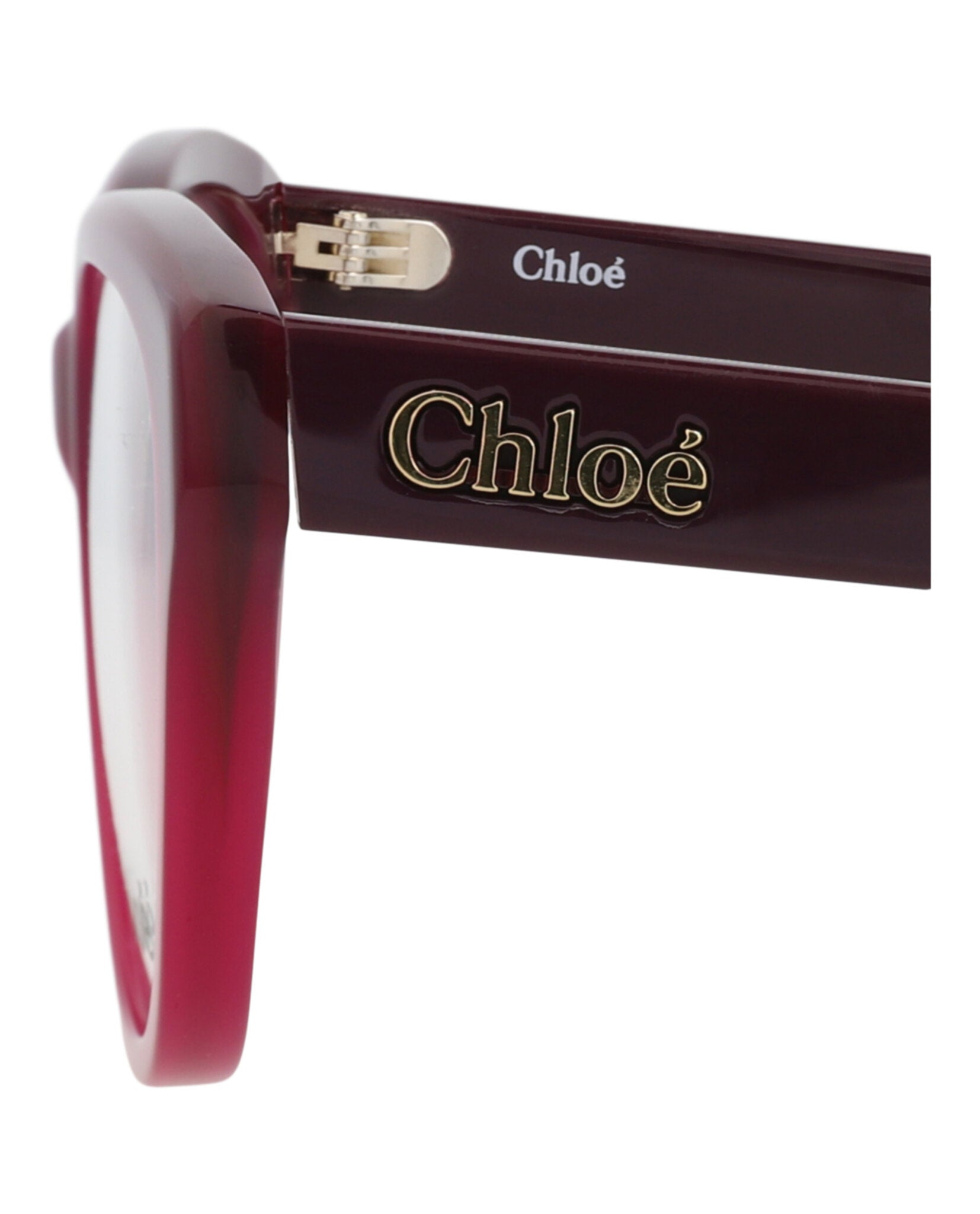 Chloé Womens Cat Eye Burgundy Violet Transparent Fashion Designer Eyewear