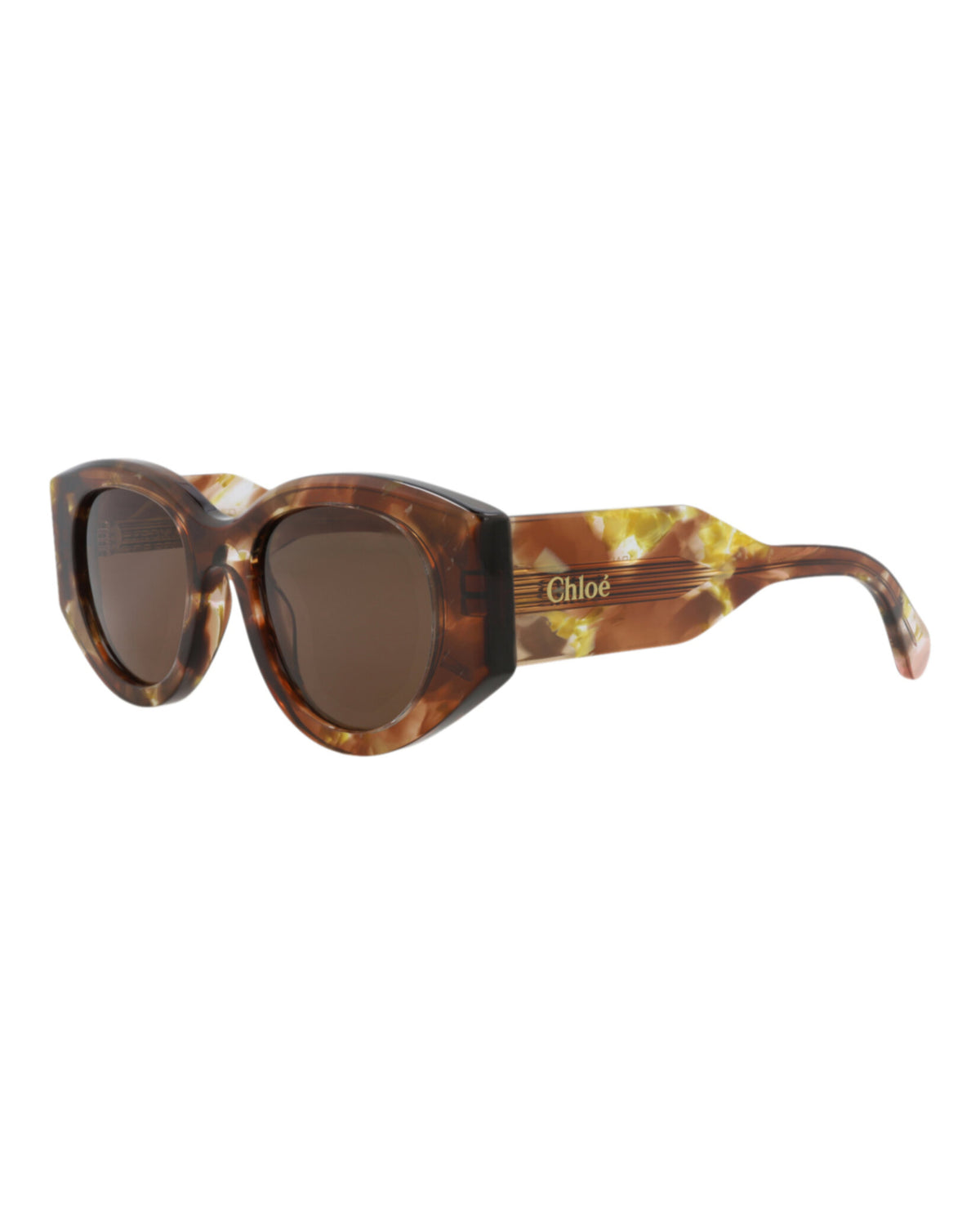 Chloé Womens Round/Oval Havana Havana Brown Fashion Designer Eyewear