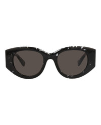Chloé Chloé Womens Round/Oval Black Black Grey Fashion Designer Eyewear