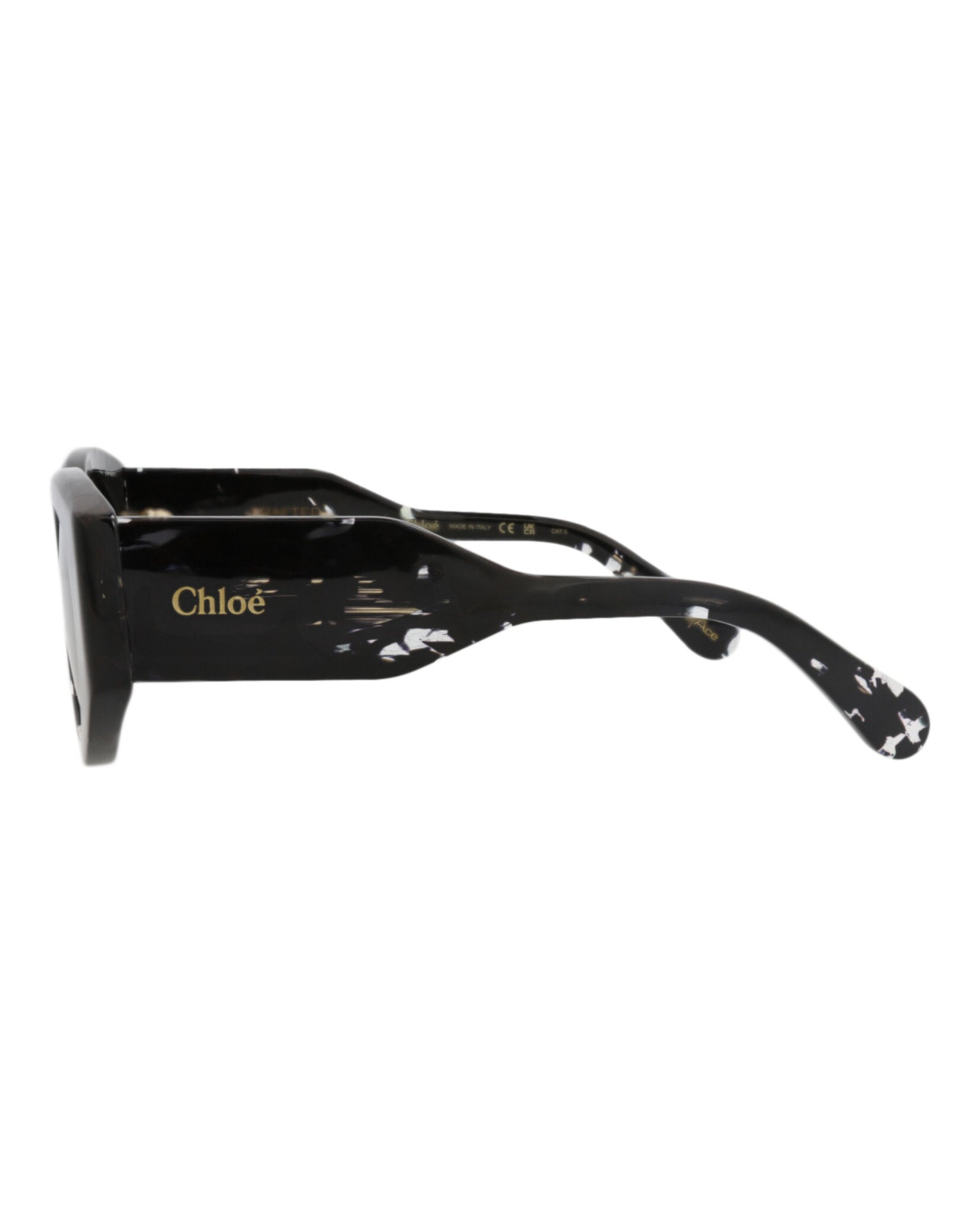 Chloé Chloé Womens Round/Oval Black Black Grey Fashion Designer Eyewear
