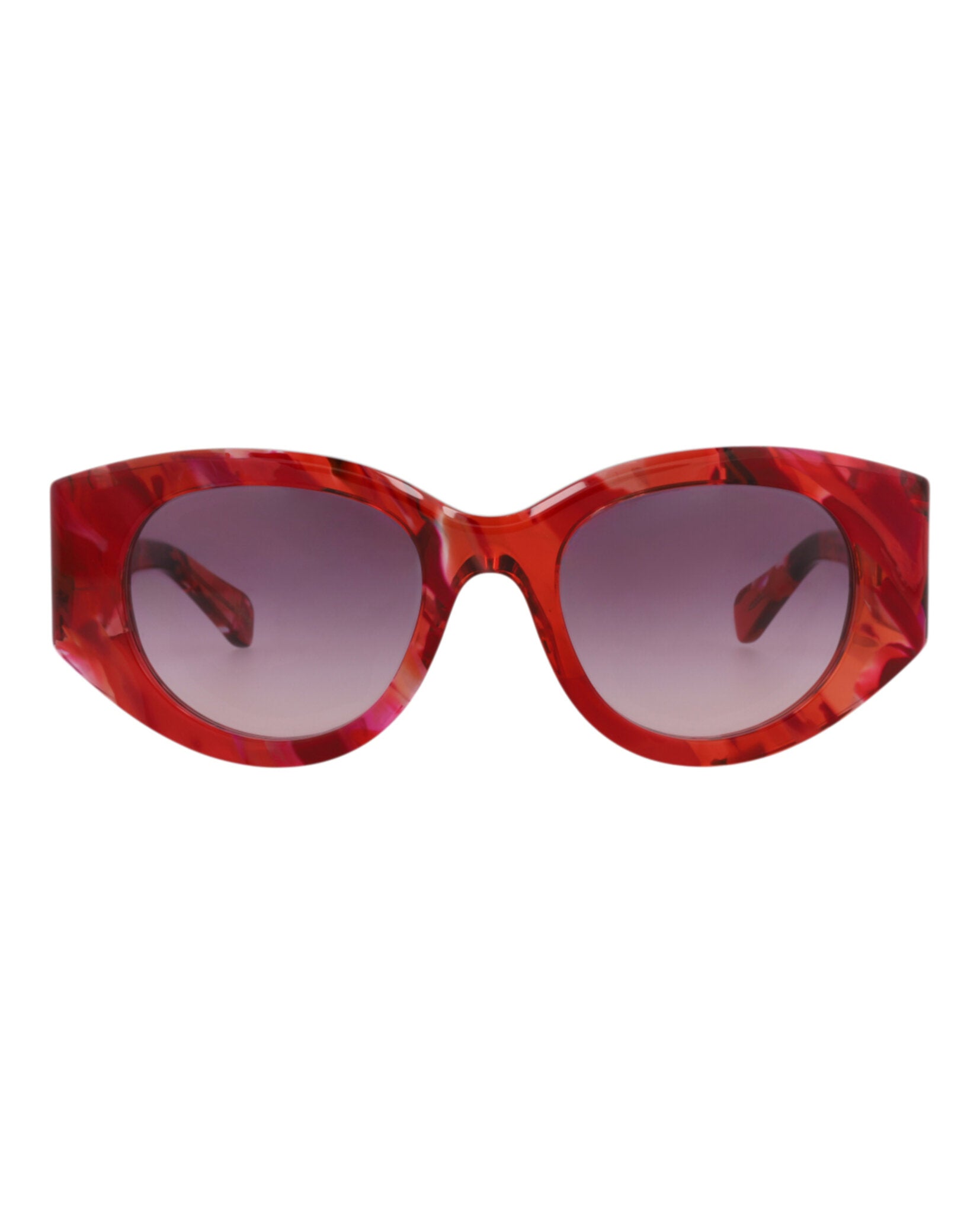 Chloé Chloé Womens Round/Oval Red Red Violet Fashion Designer Eyewear