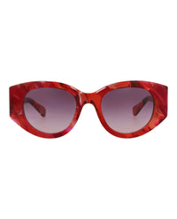 Chloé Chloé Womens Round/Oval Red Red Violet Fashion Designer Eyewear